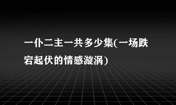 一仆二主一共多少集(一场跌宕起伏的情感漩涡)