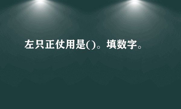 左只正仗用是()。填数字。
