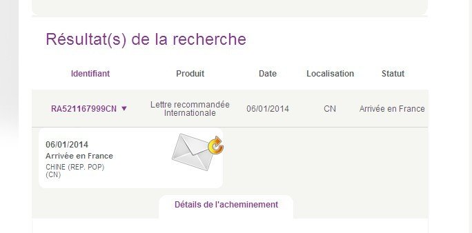 怎么查询中国邮政国际挂号信？编号：RA521167999CN。有具体网址么？谢谢！