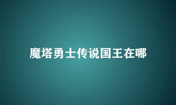 魔塔勇士传说国王在哪