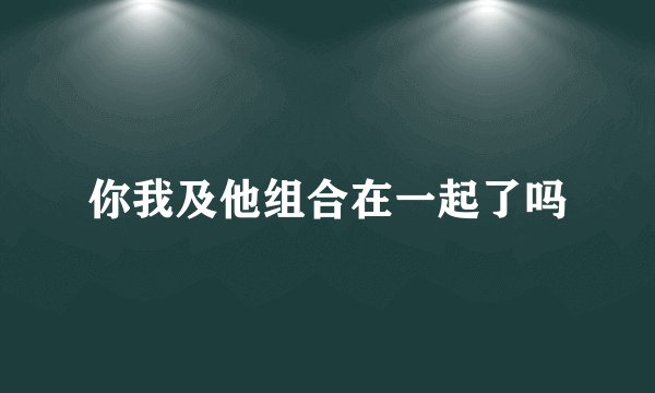 你我及他组合在一起了吗