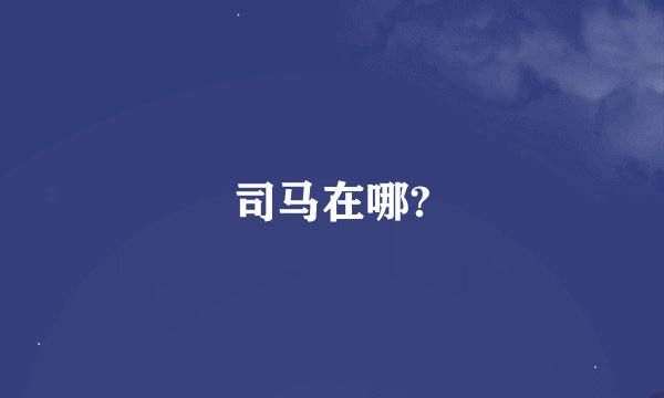 司马在哪?