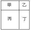 一个正方形被两条直线分成四个长方形，这