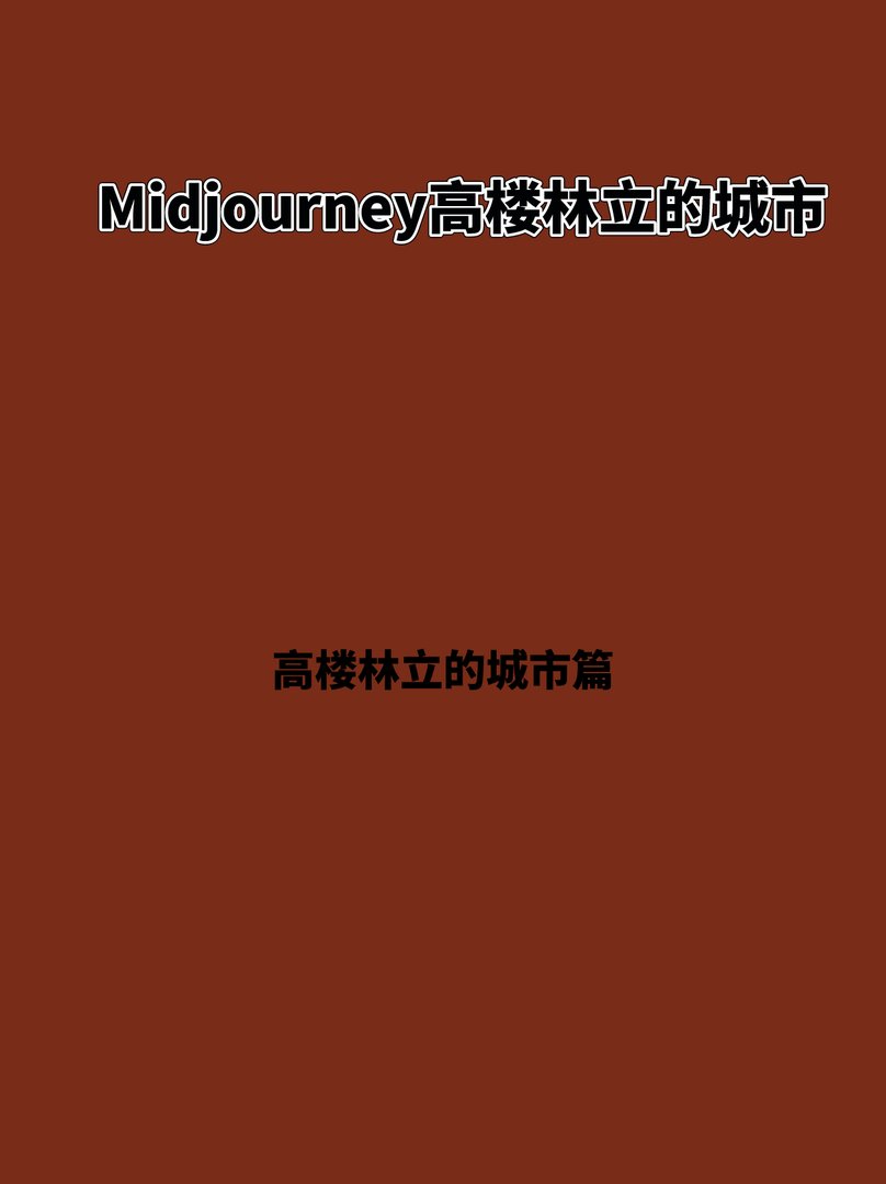 Midjourney高楼林立的城市