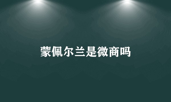 蒙佩尔兰是微商吗