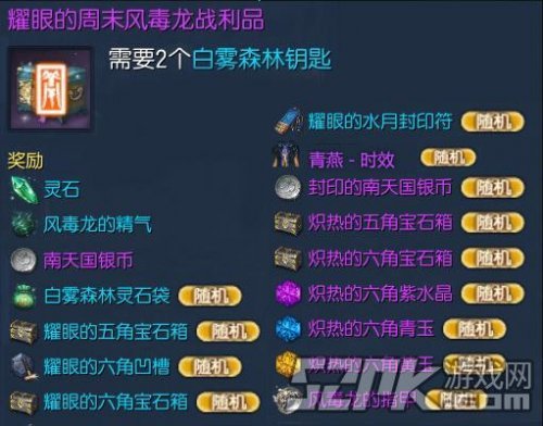 剑灵耀眼的风毒龙战利品怎么得 能开出有什么奖励内容