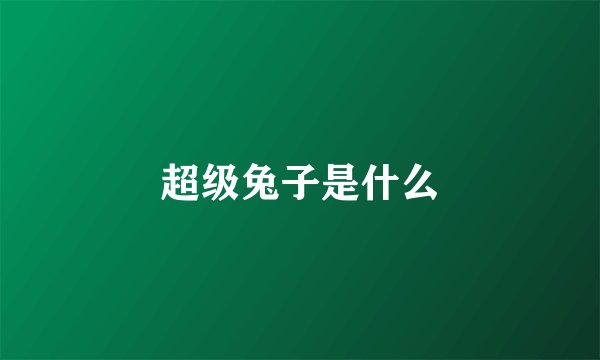 超级兔子是什么