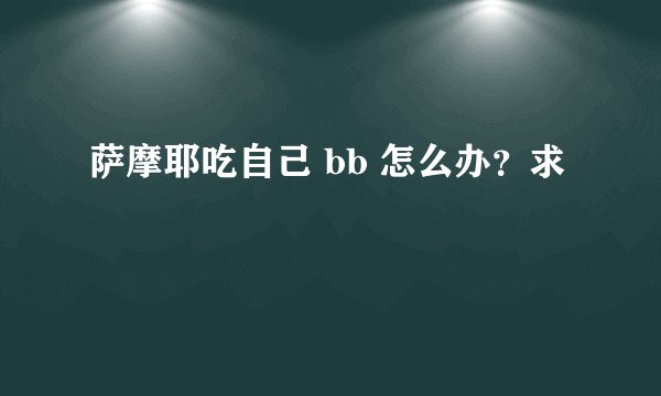 萨摩耶吃自己 bb 怎么办？求