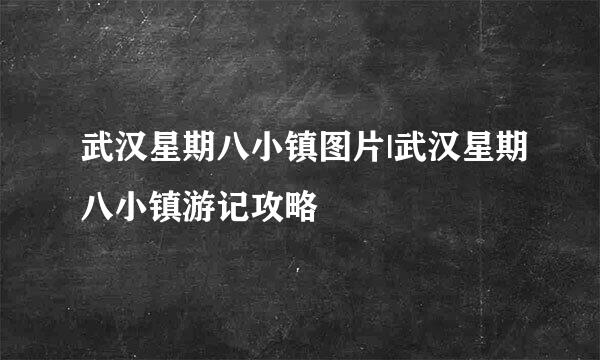 武汉星期八小镇图片|武汉星期八小镇游记攻略
