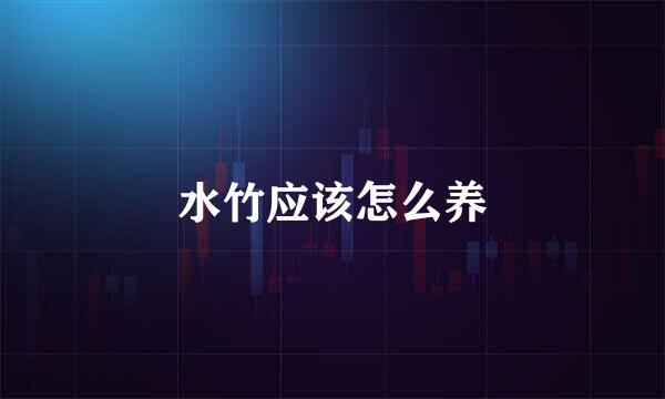 水竹应该怎么养