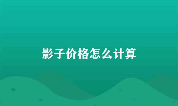 影子价格怎么计算