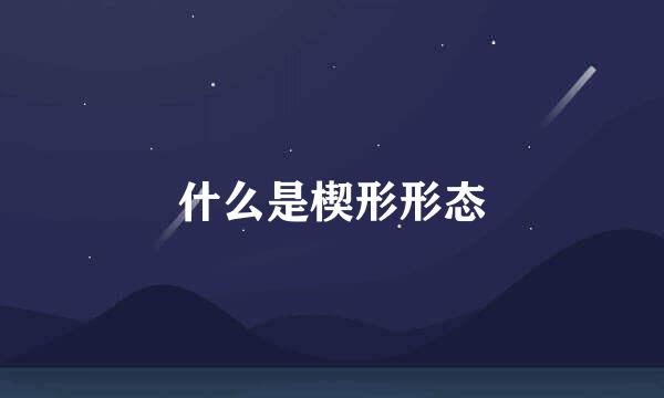 什么是楔形形态