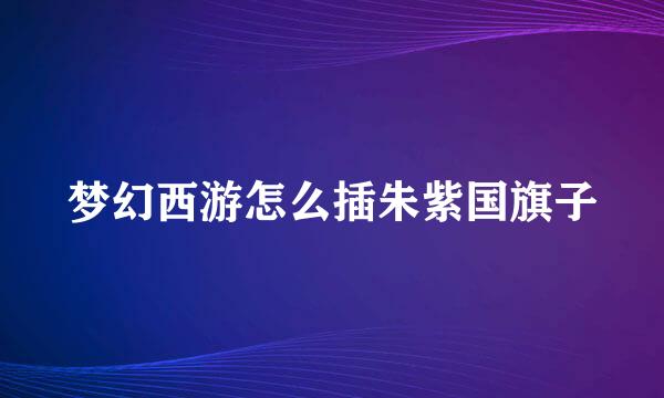 梦幻西游怎么插朱紫国旗子