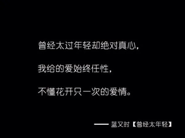 曾经太年轻的歌曲歌词