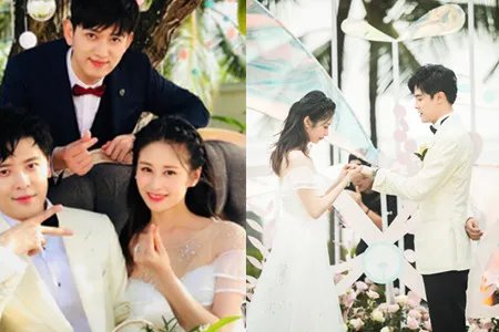 付辛博婚后首现身 红色着装显得很喜庆