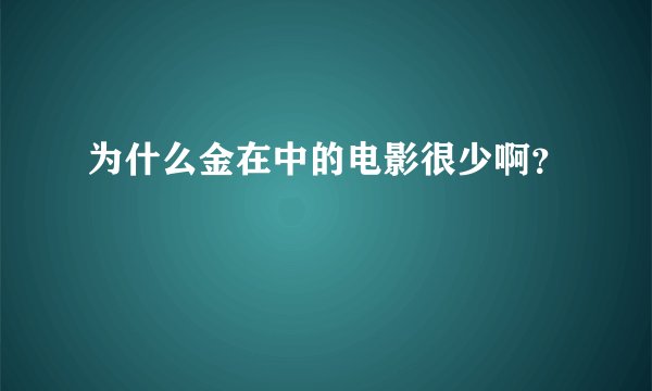 为什么金在中的电影很少啊？
