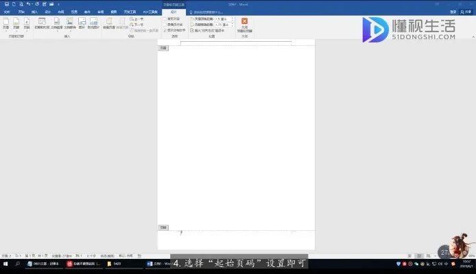 如何从中间页开始设置页码