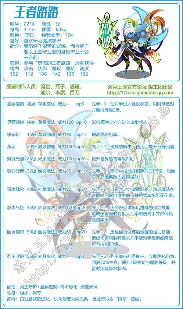 《洛克王国》王者路路技能表图鉴