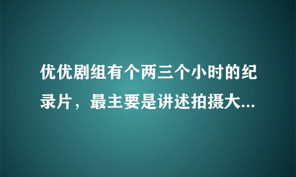 优优剧组有个两三个小时的纪录片，最主要是讲述拍摄大学生同居生活的花絮！