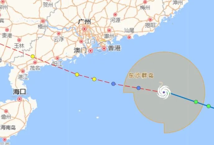 7号台风温州台风网台风路径图更新 “海高斯”路径实时发布系统路径图