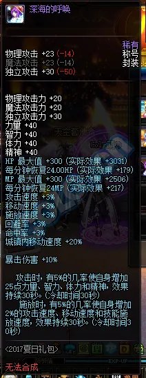 7月6日正式服上架 2017夏日礼包道具一览