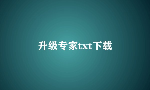 升级专家txt下载