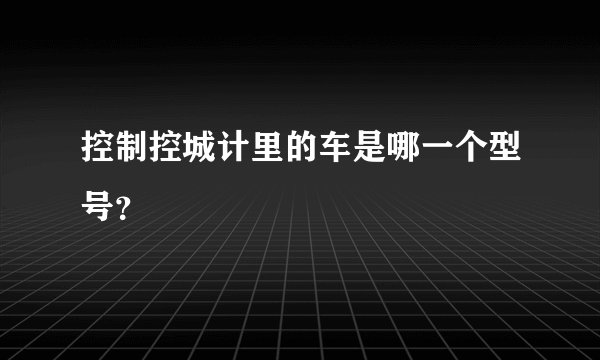 控制控城计里的车是哪一个型号？