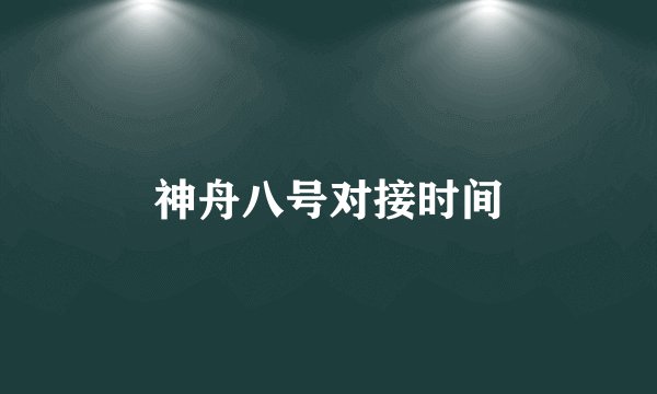 神舟八号对接时间