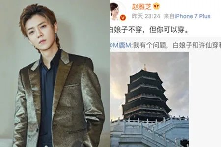 赵雅芝回复鹿晗 网友表示两个人皮一下很开心