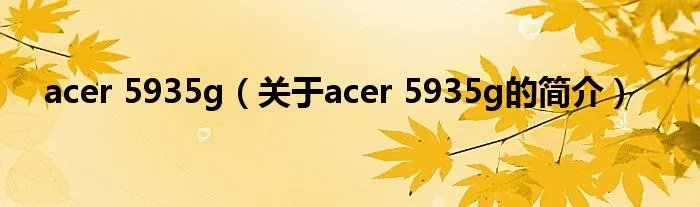 acer 5935g（关于acer 5935g的简介）