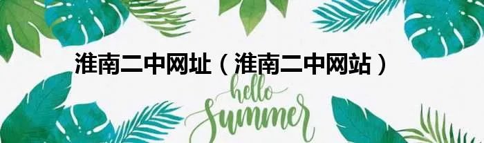 淮南二中网址(淮南二中网站)