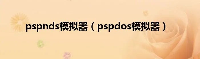 pspnds模拟器（pspdos模拟器）