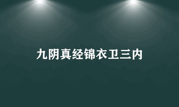 九阴真经锦衣卫三内