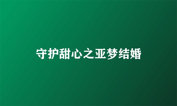 守护甜心之亚梦结婚