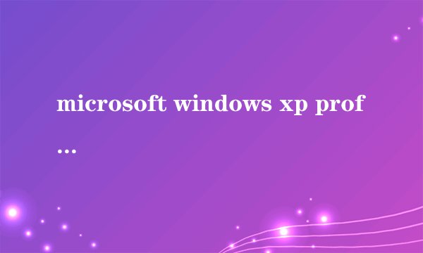 microsoft windows xp professional 版本2002 service pack3是什么意思