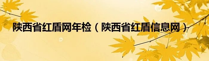 陕西省红盾网年检（陕西省红盾信息网）
