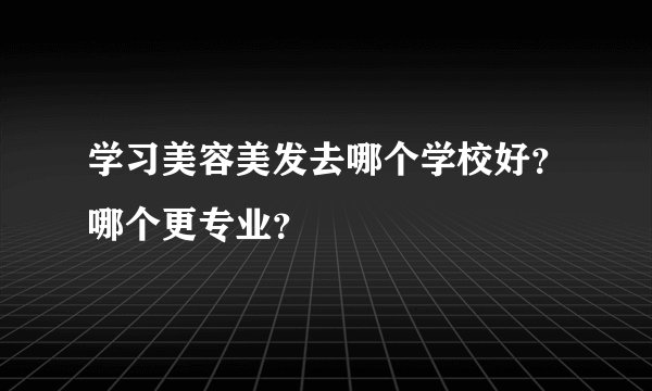学习美容美发去哪个学校好？哪个更专业？
