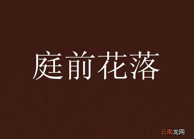 静看庭前花开花落全诗原文