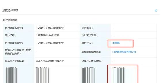 王思聪股权遭冻结 到底是怎么回事