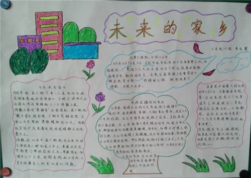 美丽乡村未来家园绘画手抄报作品精选