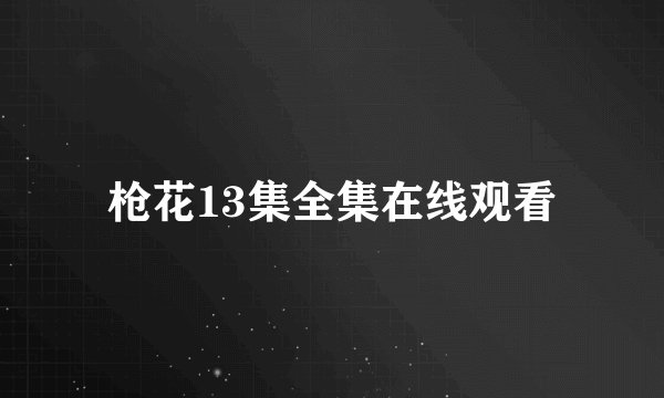 枪花13集全集在线观看
