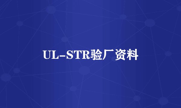 UL-STR验厂资料