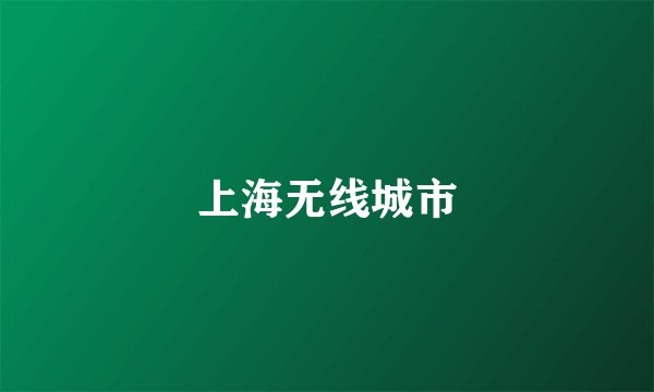 上海无线城市