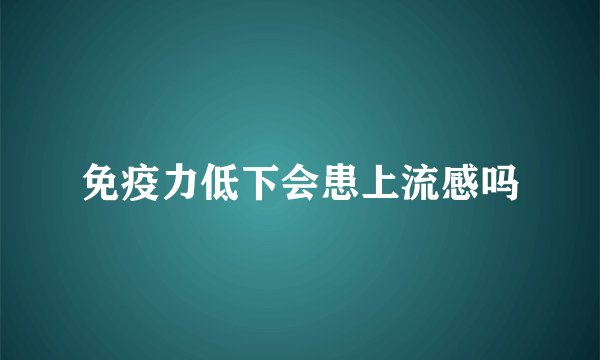 免疫力低下会患上流感吗