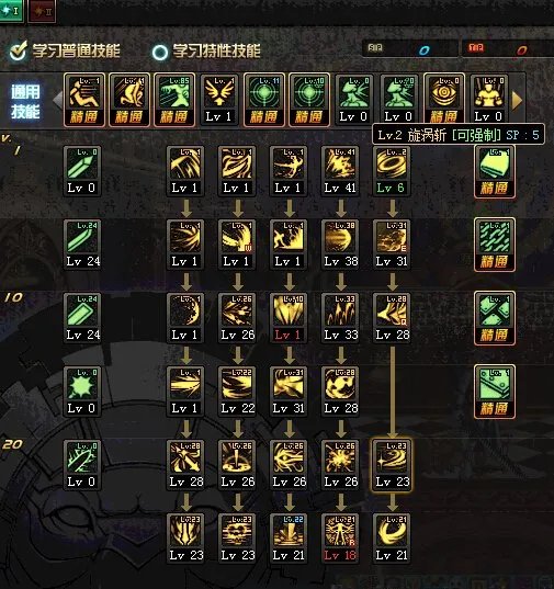 DNF黑暗武士pk技能加点+摆放 上图