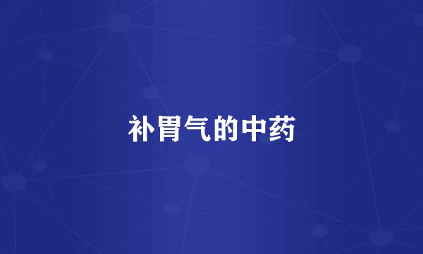 补胃气的中药