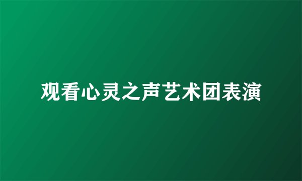 观看心灵之声艺术团表演
