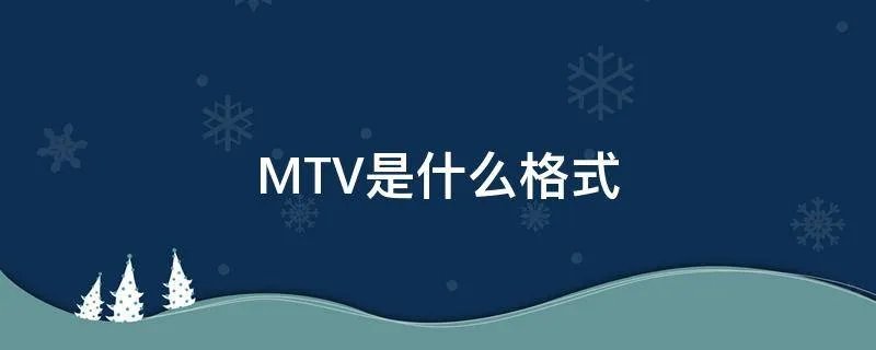 MTV是什么格式