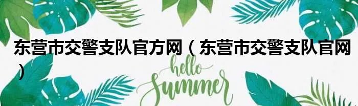 东营市交警支队官方网（东营市交警支队官网）