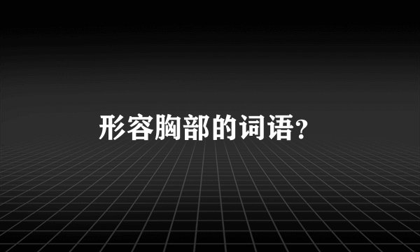 形容胸部的词语？